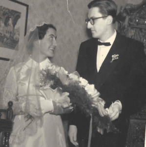Ehepaar Gerlinde und Peter Barton, frisch verheiratet 1956