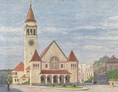 Das Bild zeigt den Originalentwurf der Architekten Theiss & Jaksch. Das Bild zeigt den Originalentwurf der Architekten Theiss & Jaksch.