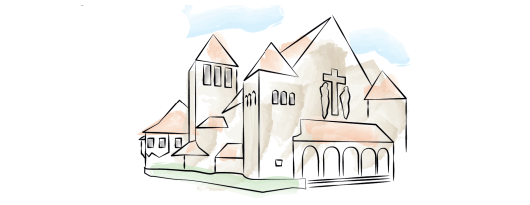 Aquarellzeichnung der Verklärungskirche Aquarellzeichnung der Verklärungskirche